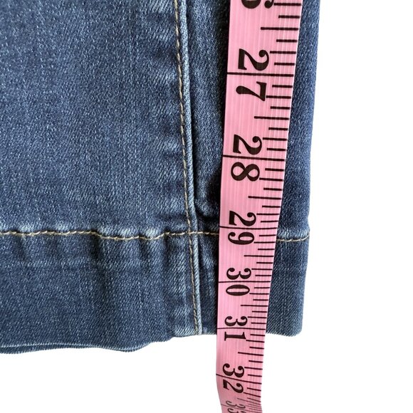 JUDY BLUE  Blue Denim Jeans Trouser Flare Y2K Style Boho 11/300 5 button Fly - Picture 14 of 15
